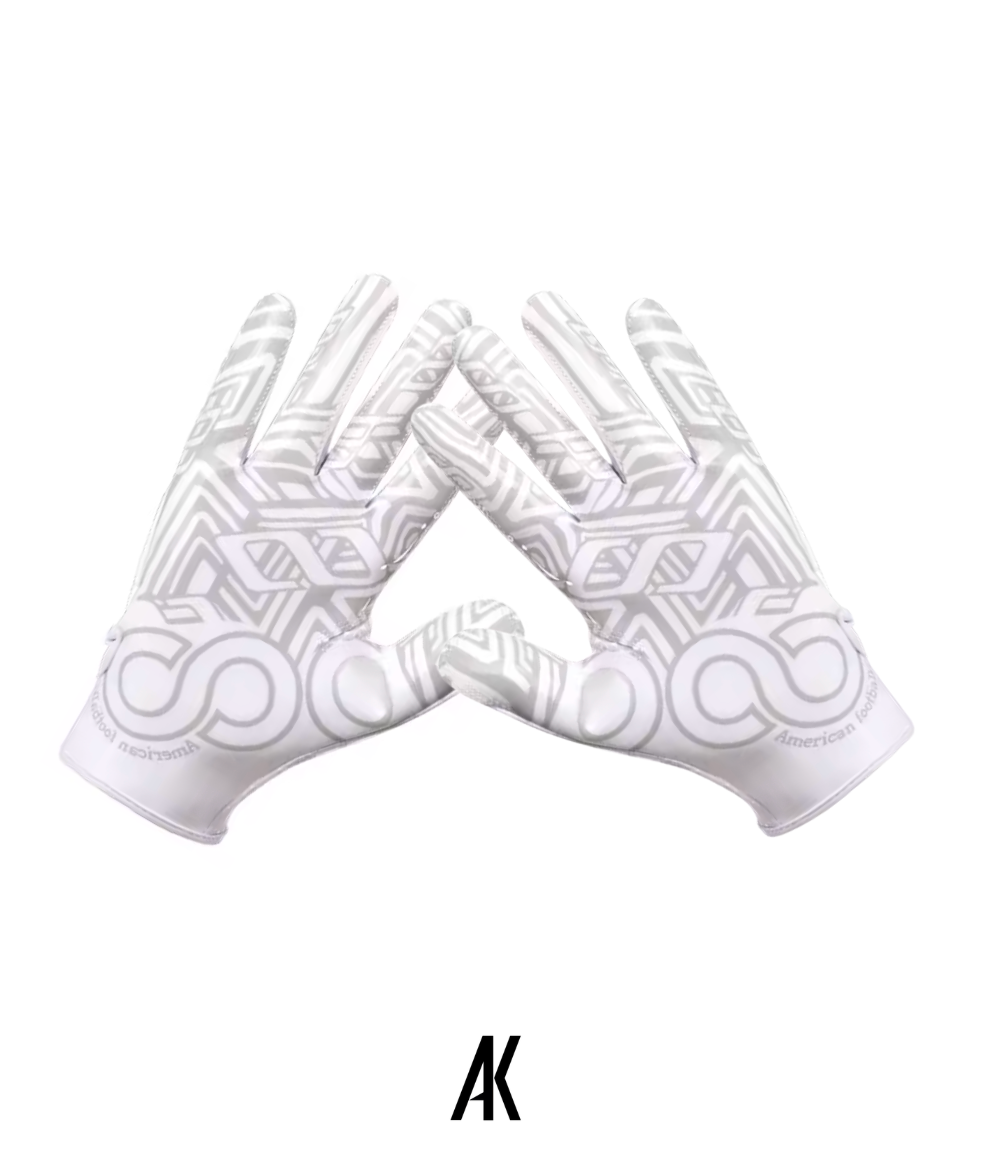 White/White Receiver Gloves