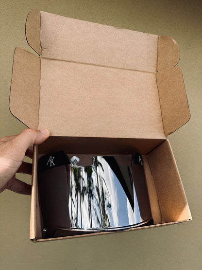AK Chrome Silver Football Visor